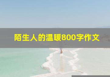 陌生人的温暖800字作文