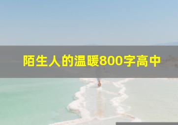 陌生人的温暖800字高中