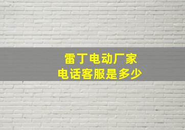 雷丁电动厂家电话客服是多少