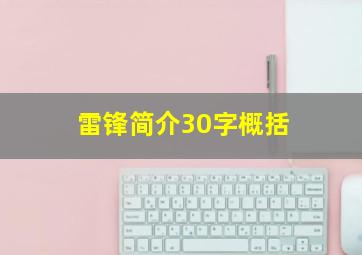 雷锋简介30字概括