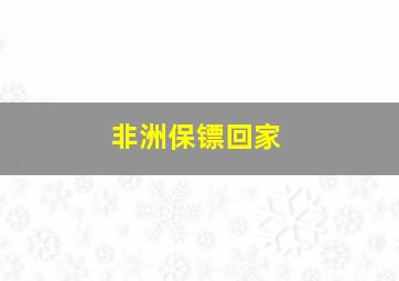 非洲保镖回家