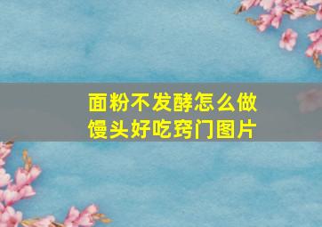 面粉不发酵怎么做馒头好吃窍门图片