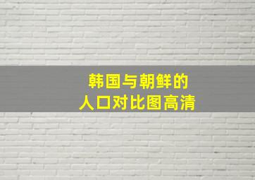 韩国与朝鲜的人口对比图高清