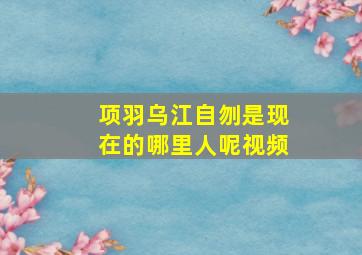 项羽乌江自刎是现在的哪里人呢视频