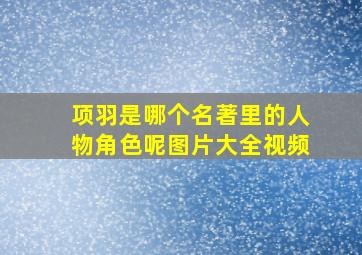 项羽是哪个名著里的人物角色呢图片大全视频