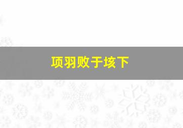 项羽败于垓下