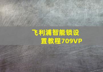 飞利浦智能锁设置教程709VP