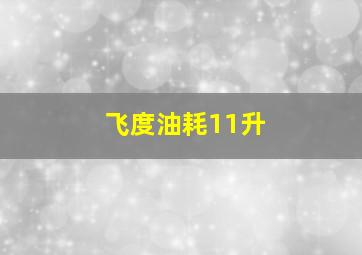 飞度油耗11升