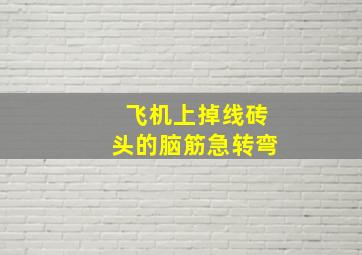 飞机上掉线砖头的脑筋急转弯