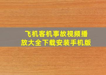 飞机客机事故视频播放大全下载安装手机版