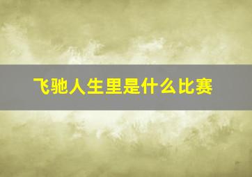 飞驰人生里是什么比赛