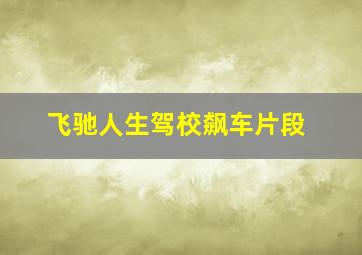 飞驰人生驾校飙车片段