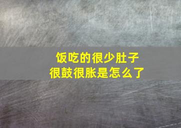 饭吃的很少肚子很鼓很胀是怎么了