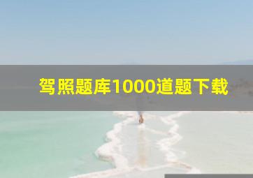 驾照题库1000道题下载