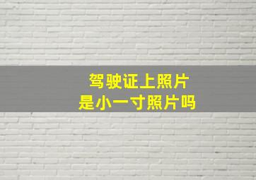 驾驶证上照片是小一寸照片吗