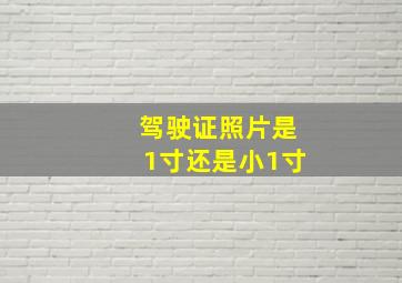 驾驶证照片是1寸还是小1寸