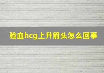 验血hcg上升箭头怎么回事