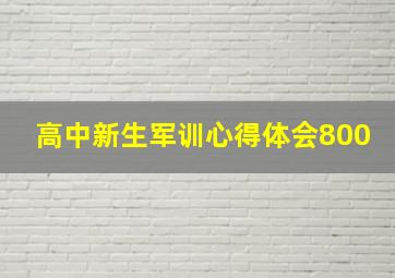 高中新生军训心得体会800