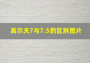 高尔夫7与7.5的区别图片