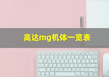 高达mg机体一览表