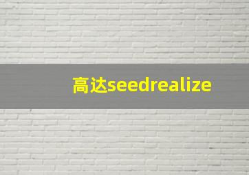 高达seedrealize