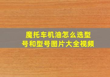 魔托车机油怎么选型号和型号图片大全视频