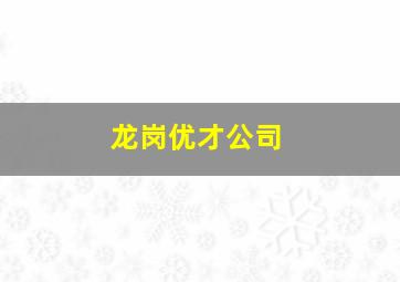 龙岗优才公司