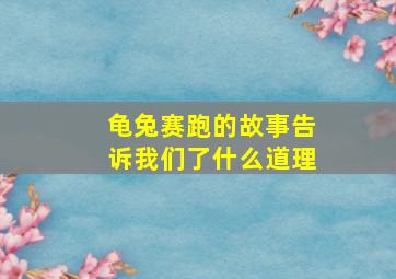 龟兔赛跑的故事告诉我们了什么道理