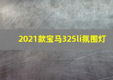 2021款宝马325li氛围灯