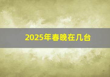 2025年春晚在几台