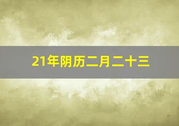 21年阴历二月二十三