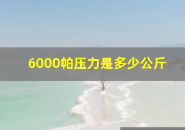 6000帕压力是多少公斤