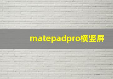 matepadpro横竖屏