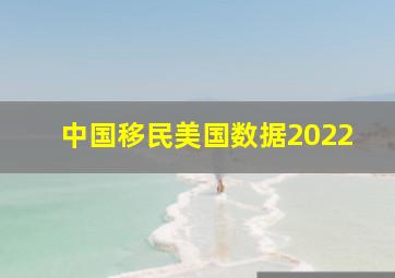 中国移民美国数据2022