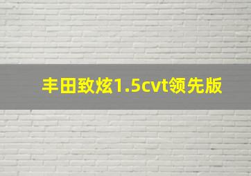 丰田致炫1.5cvt领先版