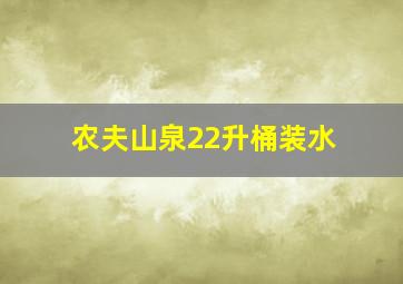 农夫山泉22升桶装水