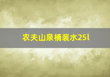 农夫山泉桶装水25l