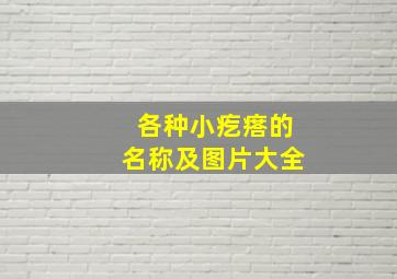 各种小疙瘩的名称及图片大全