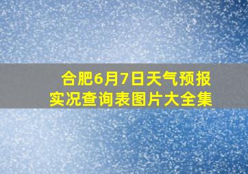 合肥6月7日天气预报实况查询表图片大全集