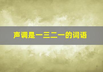 声调是一三二一的词语