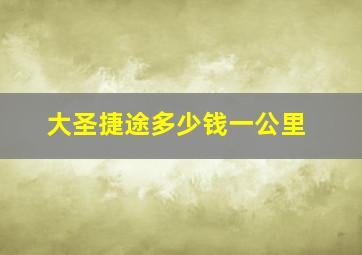 大圣捷途多少钱一公里