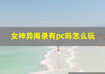 女神异闻录有pc吗怎么玩