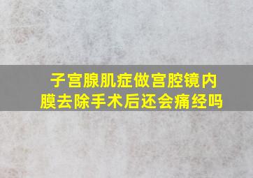 子宫腺肌症做宫腔镜内膜去除手术后还会痛经吗