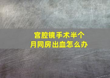 宫腔镜手术半个月同房出血怎么办