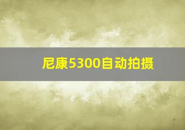 尼康5300自动拍摄