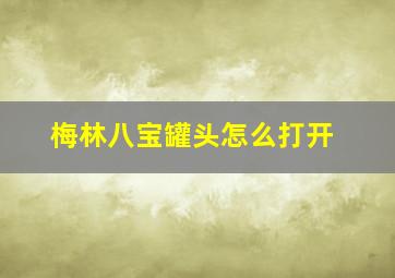 梅林八宝罐头怎么打开