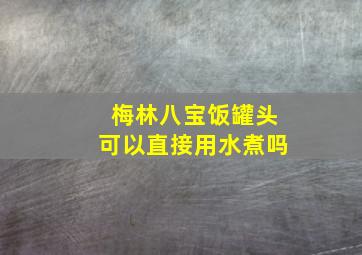 梅林八宝饭罐头可以直接用水煮吗