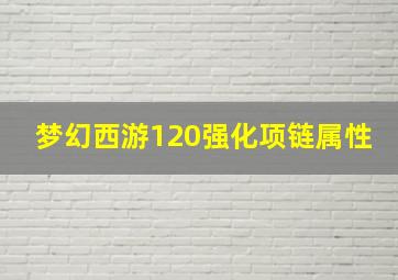 梦幻西游120强化项链属性