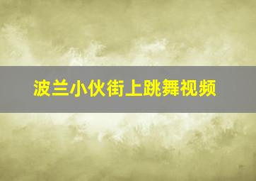 波兰小伙街上跳舞视频