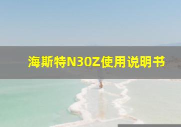 海斯特N30Z使用说明书